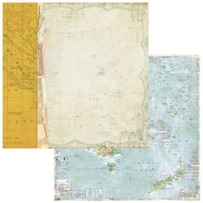 49 and Market Travel Diaries Designpapier - Vintage Map